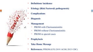 Prelabor rupture of membranes,(PROM)-Dr- Ahmed-Walid Anwar Morad-1 ...