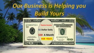 Passive Income
$1 Dollar Daily
$30 A Month
FOR YOU!!
 