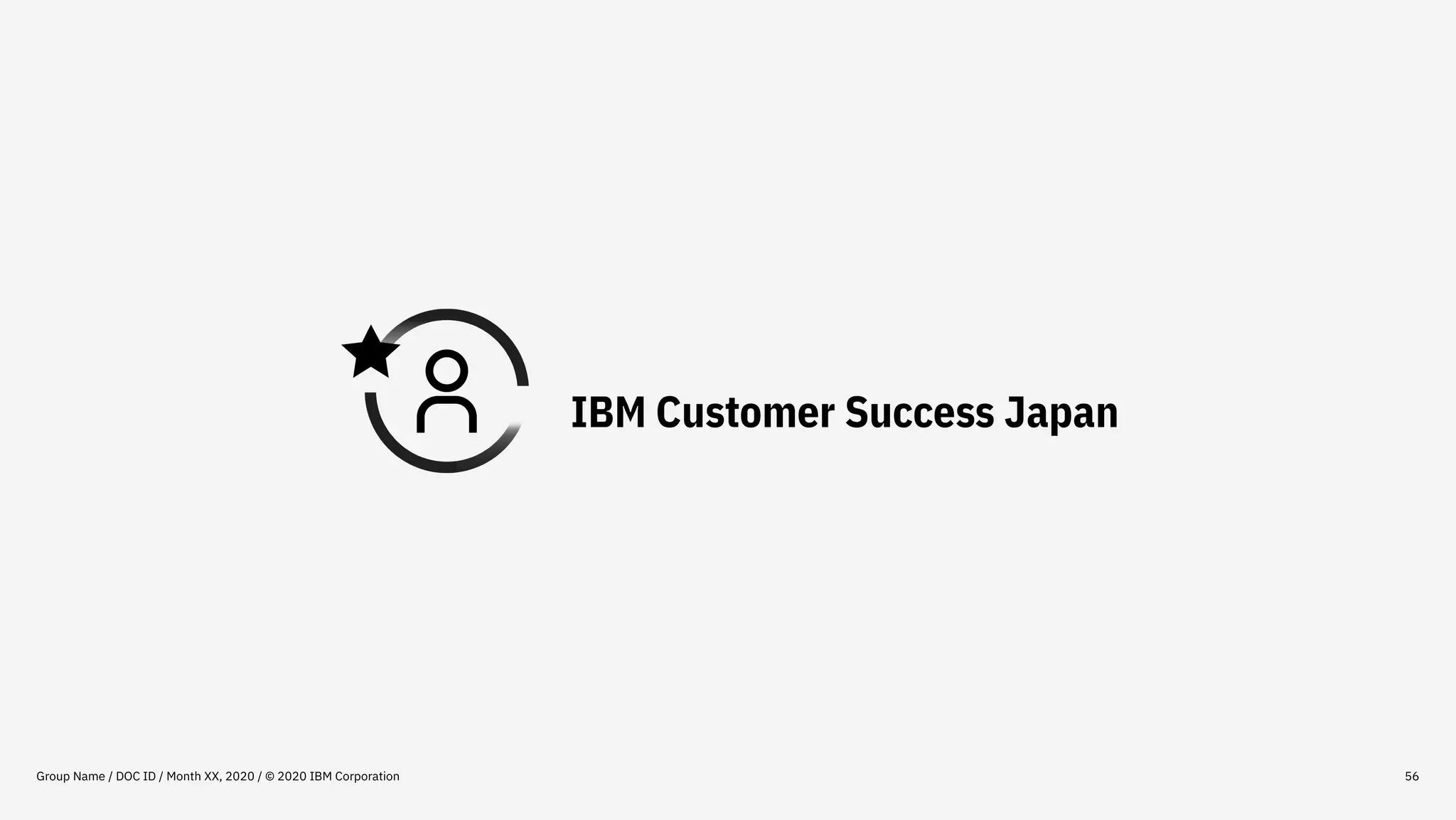 Group Name / DOC ID / Month XX, 2020 / © 2020 IBM Corporation 56
 