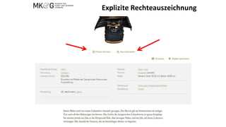 Explizite Rechteauszeichnung
 