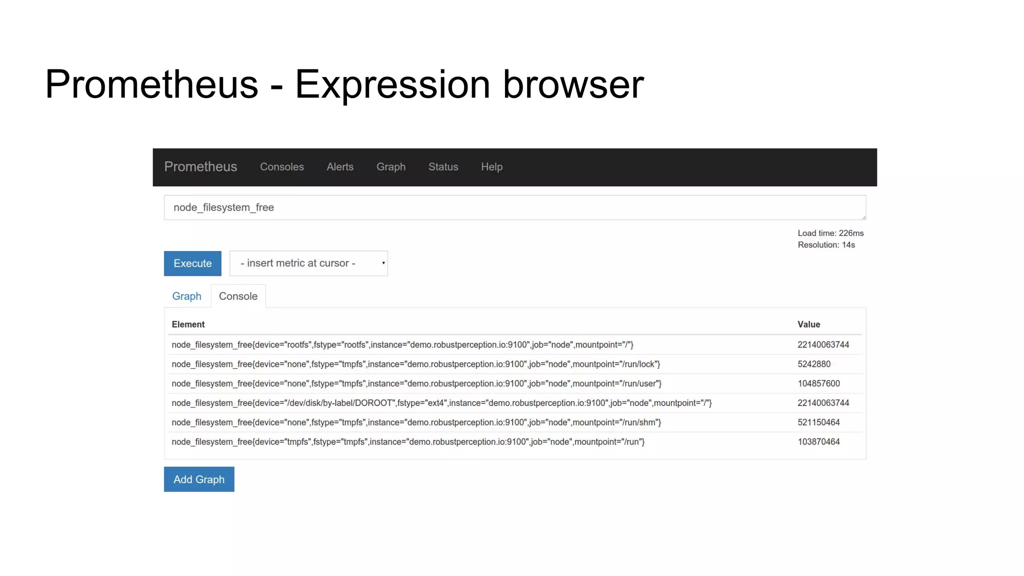Prometheus - Expression browser
 