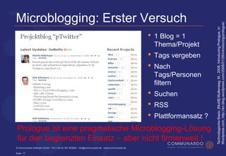 Awareness durch Microinformationen