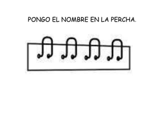PONGO EL NOMBRE EN LA PERCHA. 
 