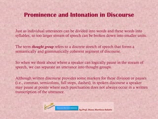 Prominence and intonation | PPS