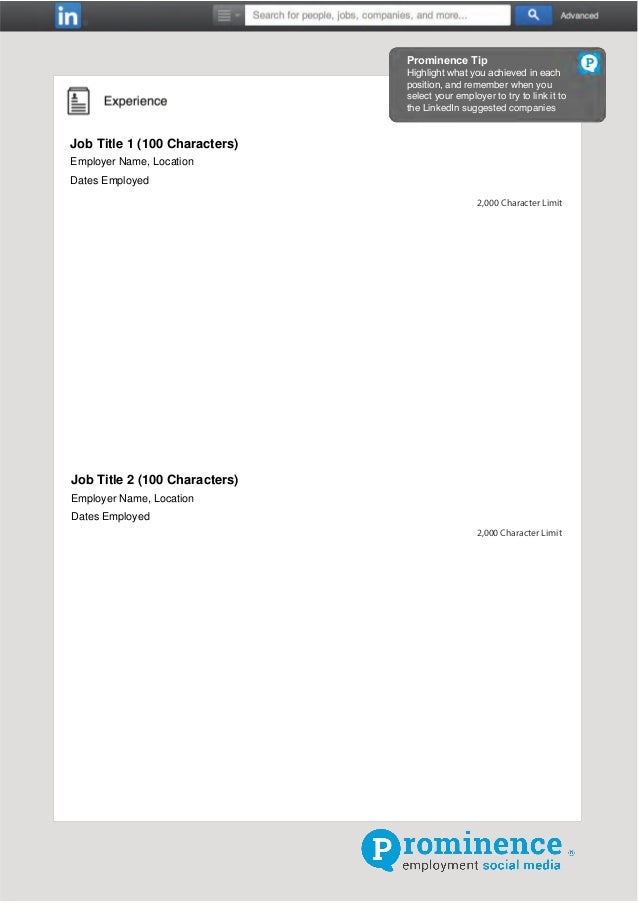 linkedin template prominence offline linkedin profile template linkedin template prominence offline linkedin profile template
