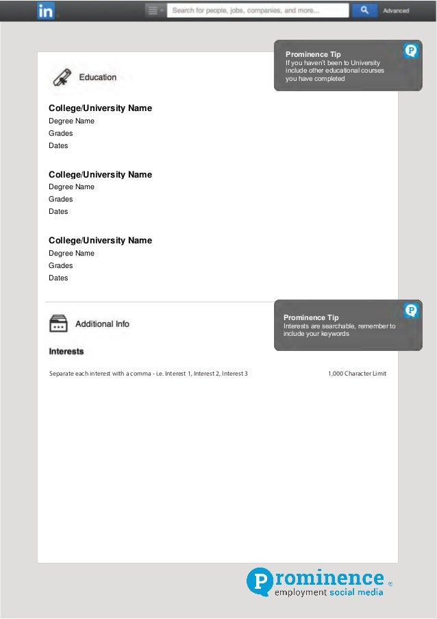 linkedin template prominence offline linkedin profile template linkedin template prominence offline linkedin profile template