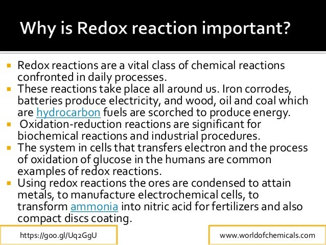Prominence Of Redox Reaction In Organic Chemistry