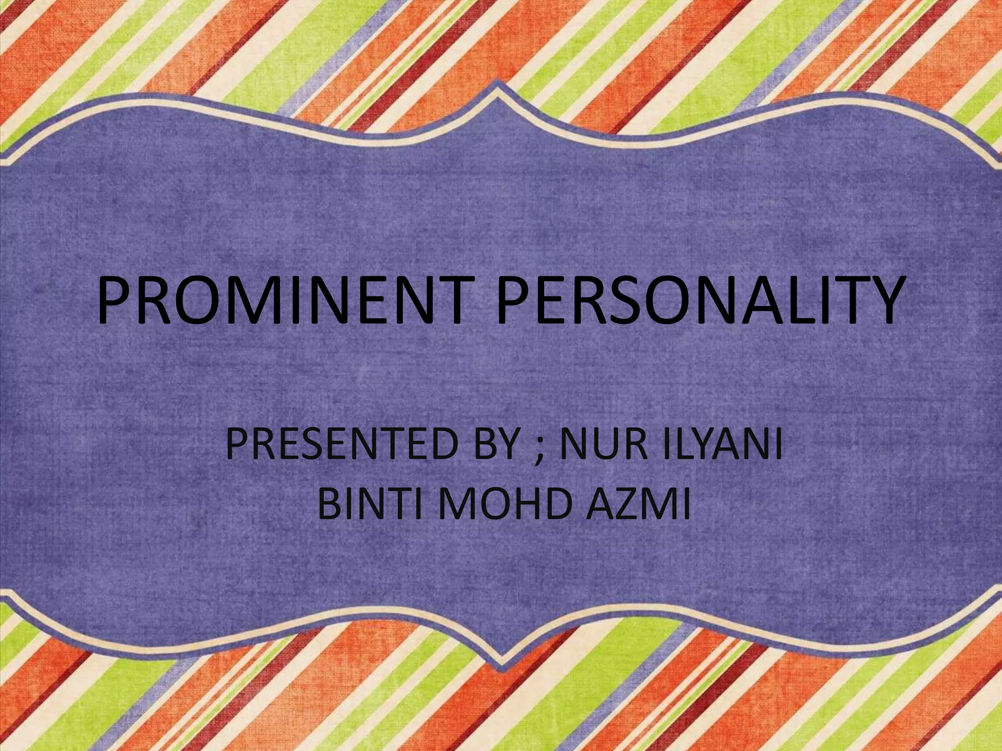 Prominent personality (STEVE JOBS) | PPT