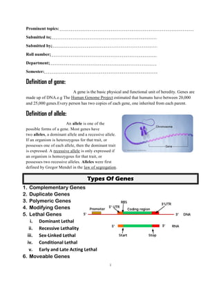 definition of gene,allele,types of gene,structure of gene and heredity ...