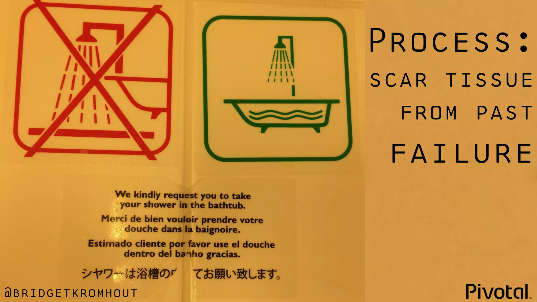 @bridgetkromhout
Process:
scar tissue
from past
failure
 