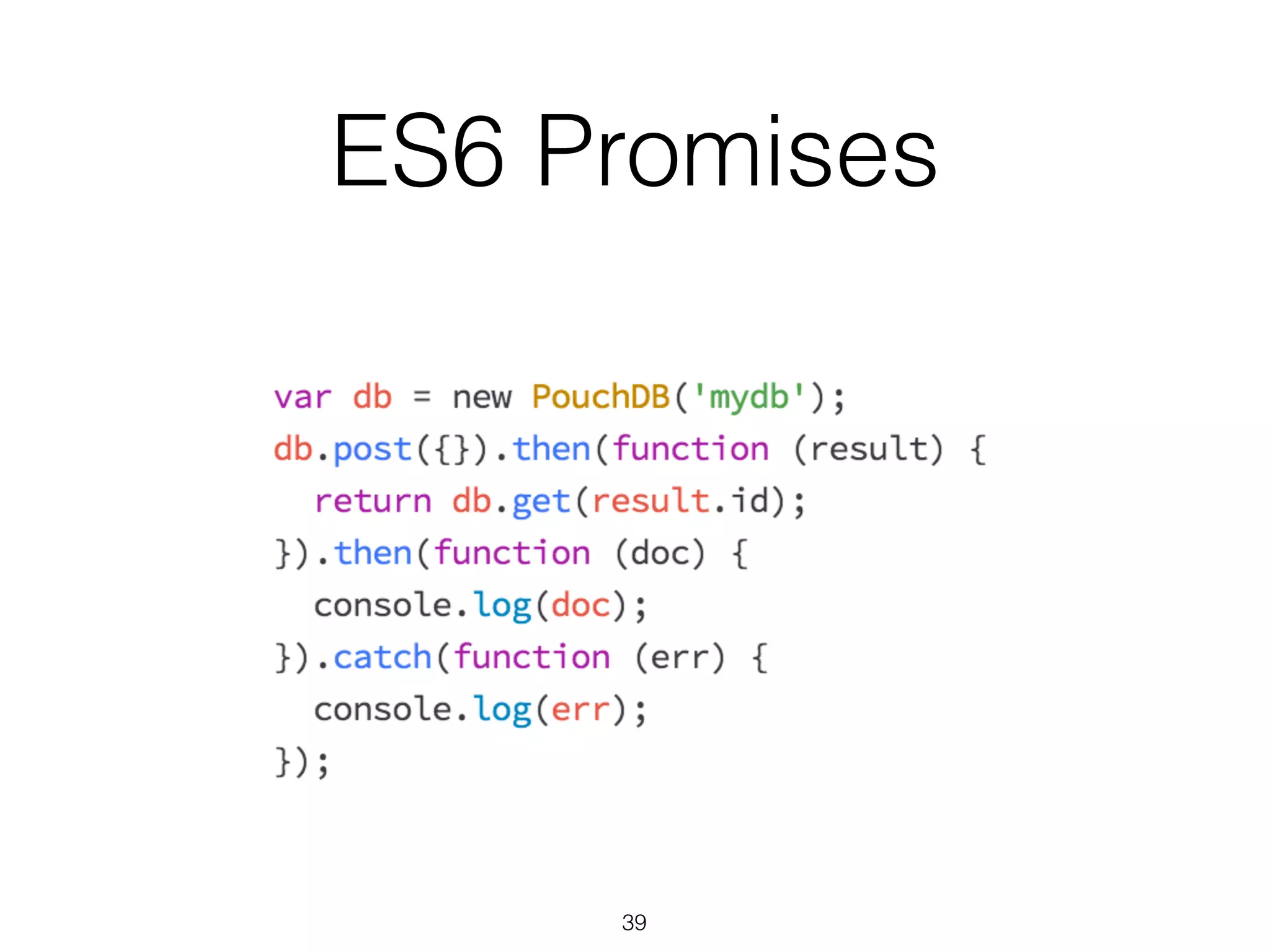 ES6 Promises
39
 