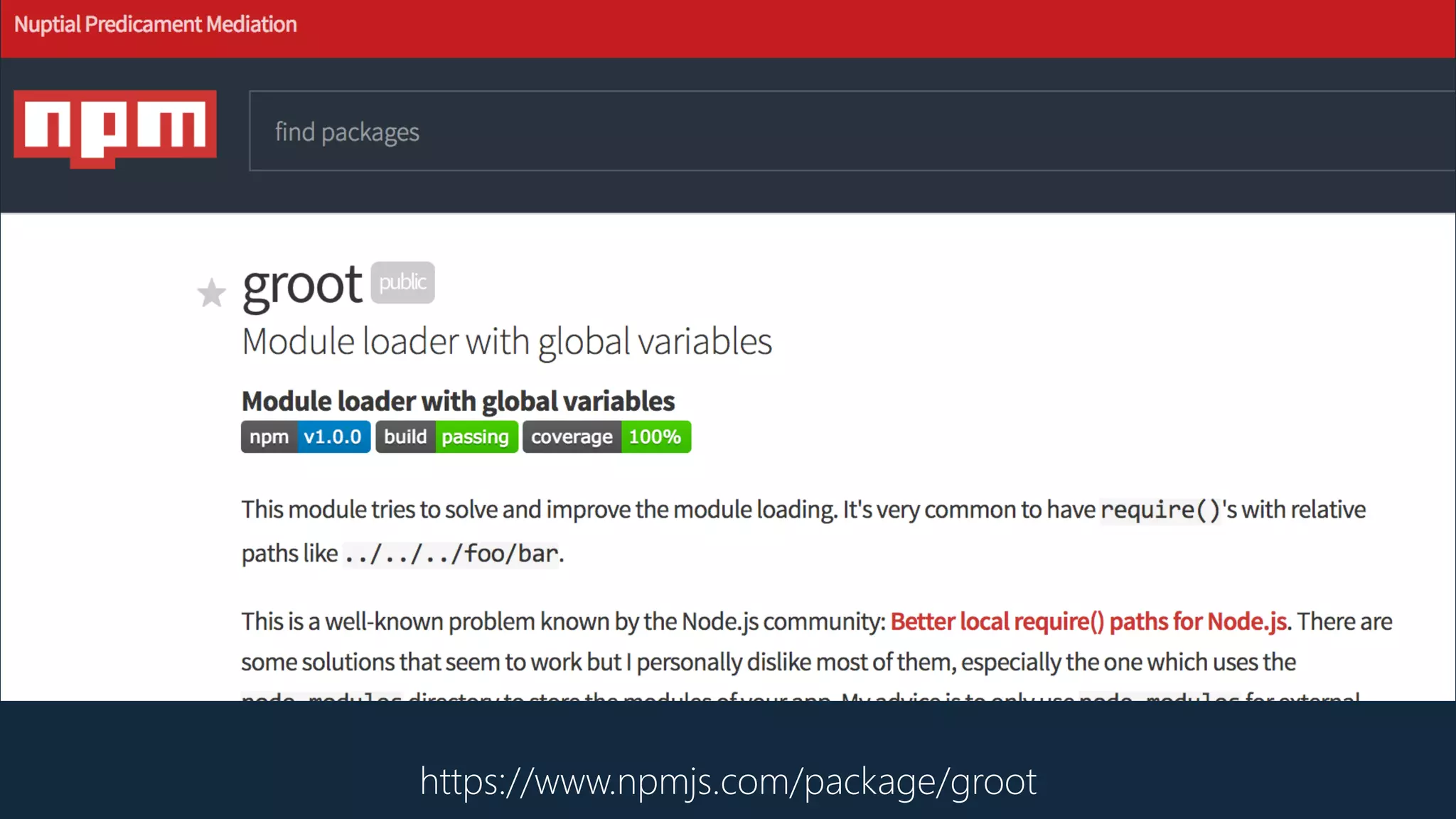 https://www.npmjs.com/package/groot
Passive Event Listeners
 