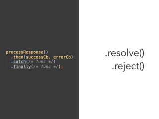 .resolve() 
.reject() 
 