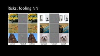 Risks: fooling NN
 