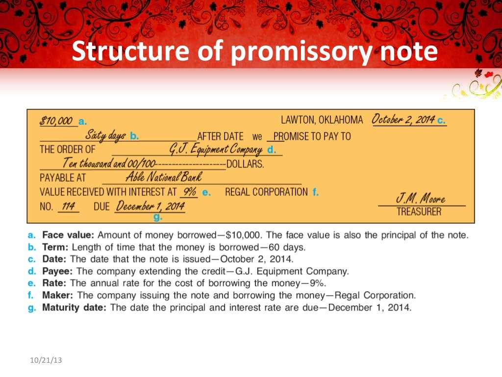 Promissory note ppt, negotiable instrument act.