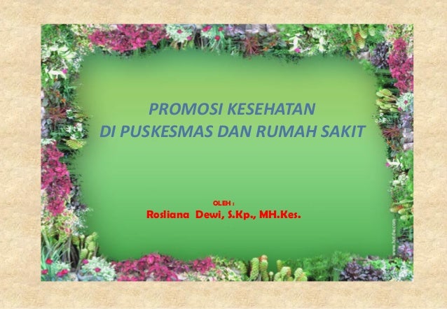 Promkes di puskesmas dan rs 1