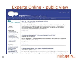 Experts Online - public view 