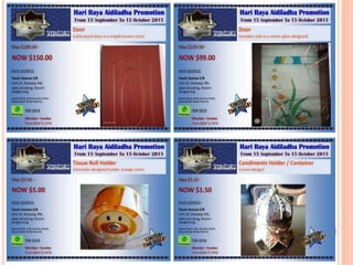 Hari Raya Aidiladha Furniture Promotion from 15 Sep to 15 Oct 2015