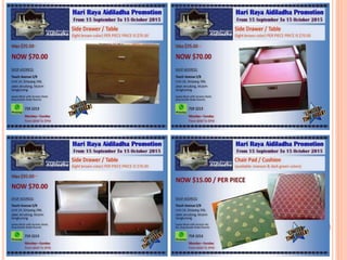 Hari Raya Aidiladha Furniture Promotion from 15 Sep to 15 Oct 2015