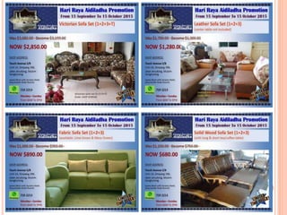 Hari Raya Aidiladha Furniture Promotion from 15 Sep to 15 Oct 2015