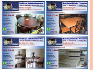 Hari Raya Aidiladha Furniture Promotion from 15 Sep to 15 Oct 2015