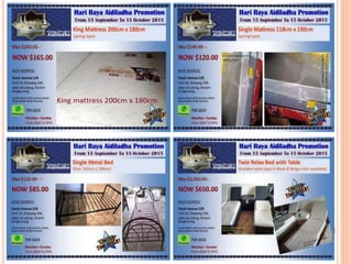 Hari Raya Aidiladha Furniture Promotion from 15 Sep to 15 Oct 2015