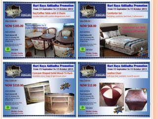 Hari Raya Aidiladha Furniture Promotion from 15 Sep to 15 Oct 2015