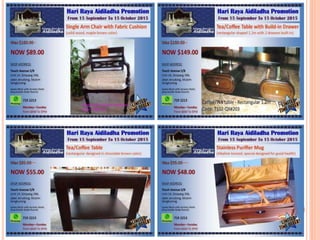 Hari Raya Aidiladha Furniture Promotion from 15 Sep to 15 Oct 2015
