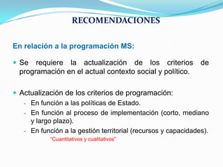 Articulación con la Gestión local y la Participación Comunitaria.
