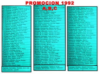 PROMOCION 1992 A,B,C 