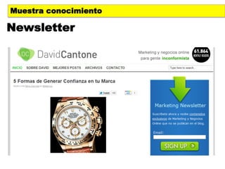 Muestra conocimiento

Newsletter
 