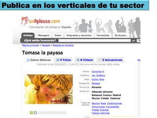 Publica en los verticales de tu sector
 