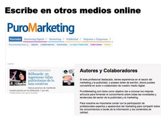 Escribe en otros medios online
 