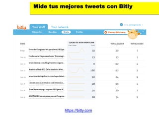 Mide tus mejores tweets con Bitly




                                    !


          https://bitly.com
 