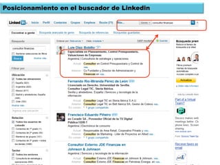 Posicionamiento en el buscador de Linkedin
 