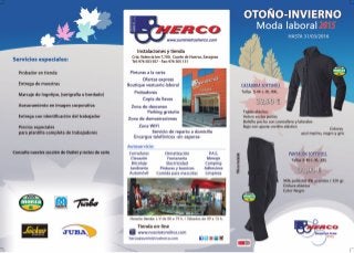 Promoción ropa laboral otoño - invierno 2015 Suministros Herco