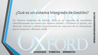 SISTEMAS DE GESTIÓN INTEGRADOS | PPTX