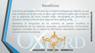 SISTEMAS DE GESTIÓN INTEGRADOS | PPTX
