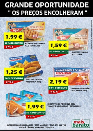 Promo congelados IGLO e PESCANOVA