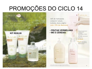 PROMOÇÕES DO CICLO 14 KIT R$56,00 FRUTAS VERMELHAS  ME E CEREAIS 