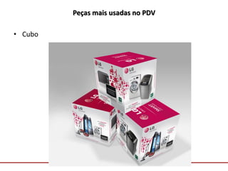 Comunicação com o Mercado
Peças mais usadas no PDV
• Cubo
 