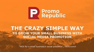 Company Overview &
Update
Q3 2017
For data like this on 2000+ B2B SaaS Companies
visit GetLatka.com
THE CRAZY SIMPLE WAY
TO GROW YOUR SMALL BUSINESS WITH
SOCIAL MEDIA PROMOTION
“WIX for a small business’s social presence”, TechCrunch
 