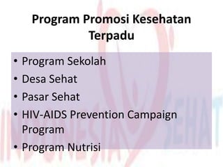 Promosi kesehatan nasional | PPTX