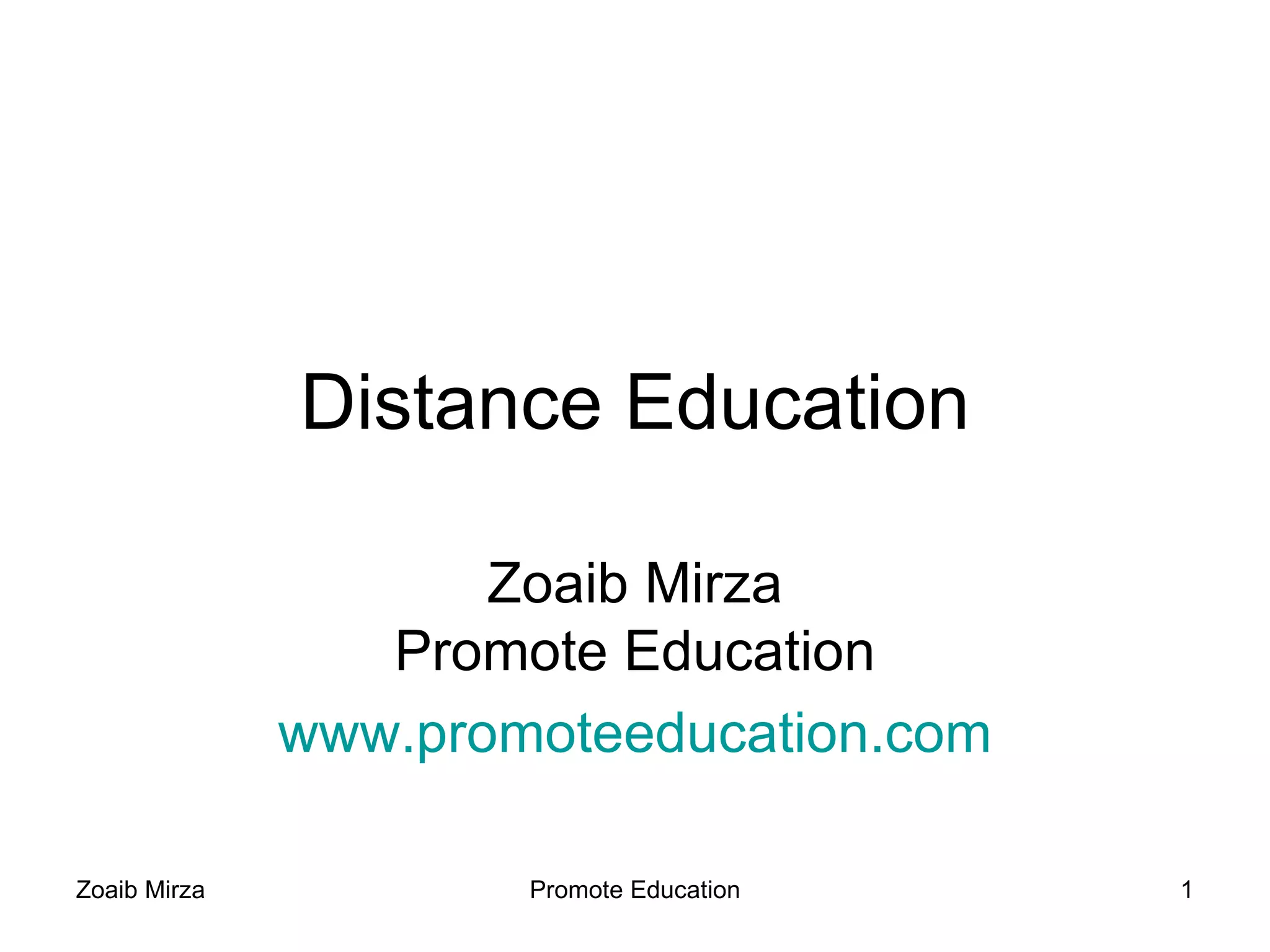Promote Education Distance Education | PPT