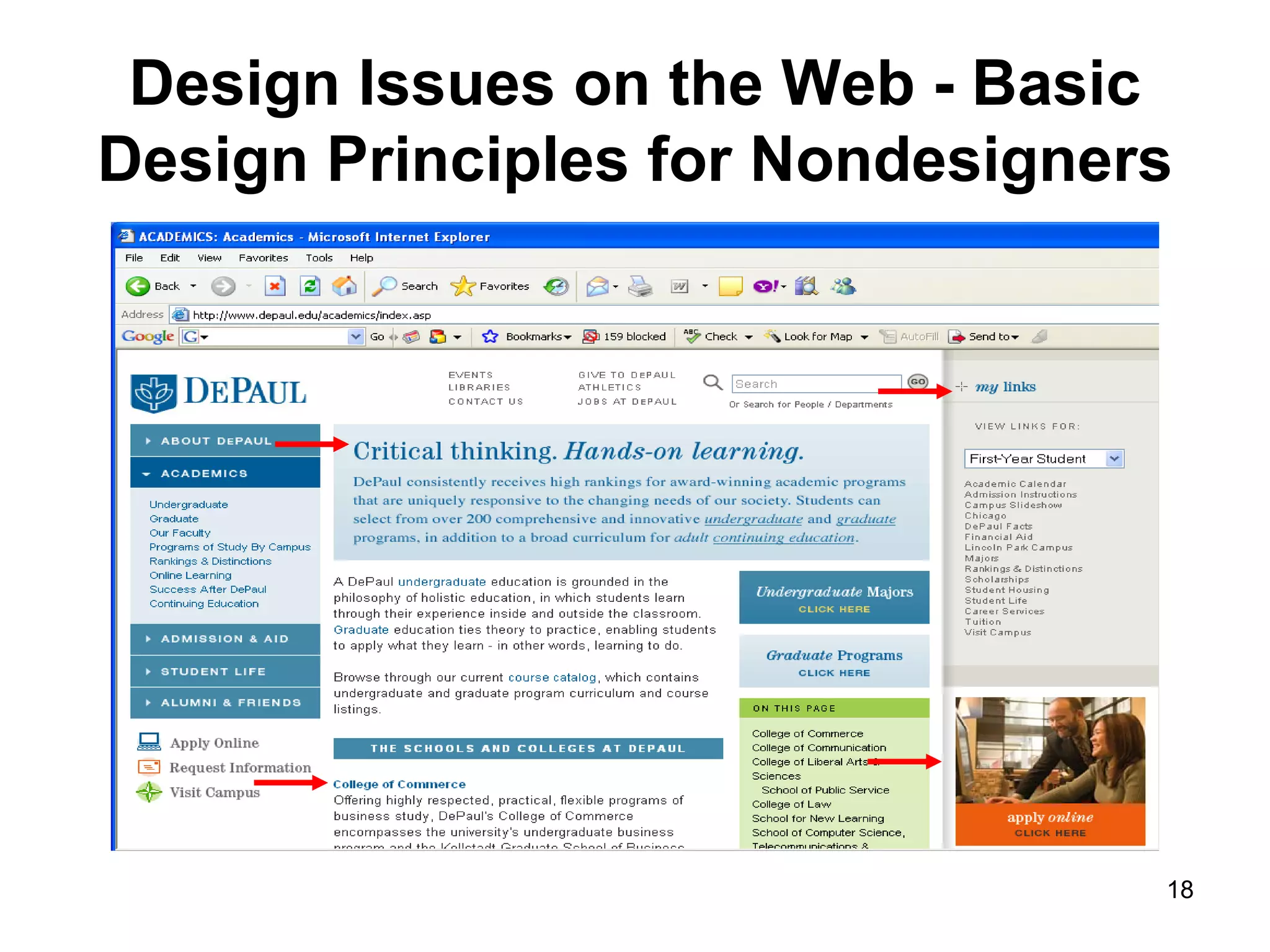 Design Issues on the Web - Basic Design Principles for Nondesigners 
