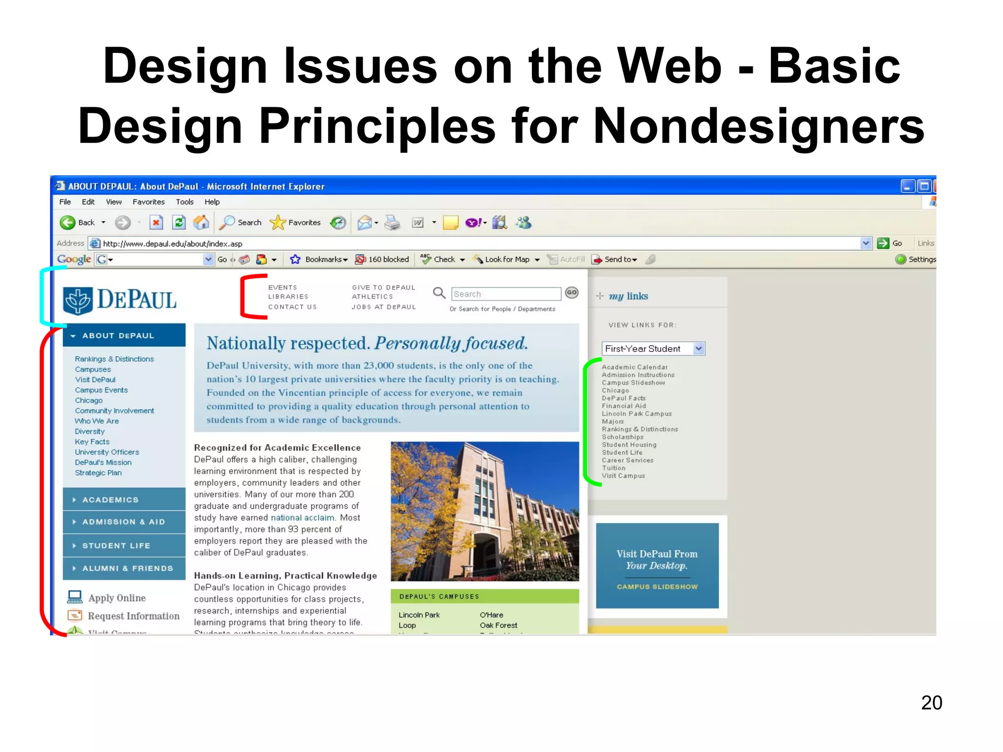 Design Issues on the Web - Basic Design Principles for Nondesigners 
