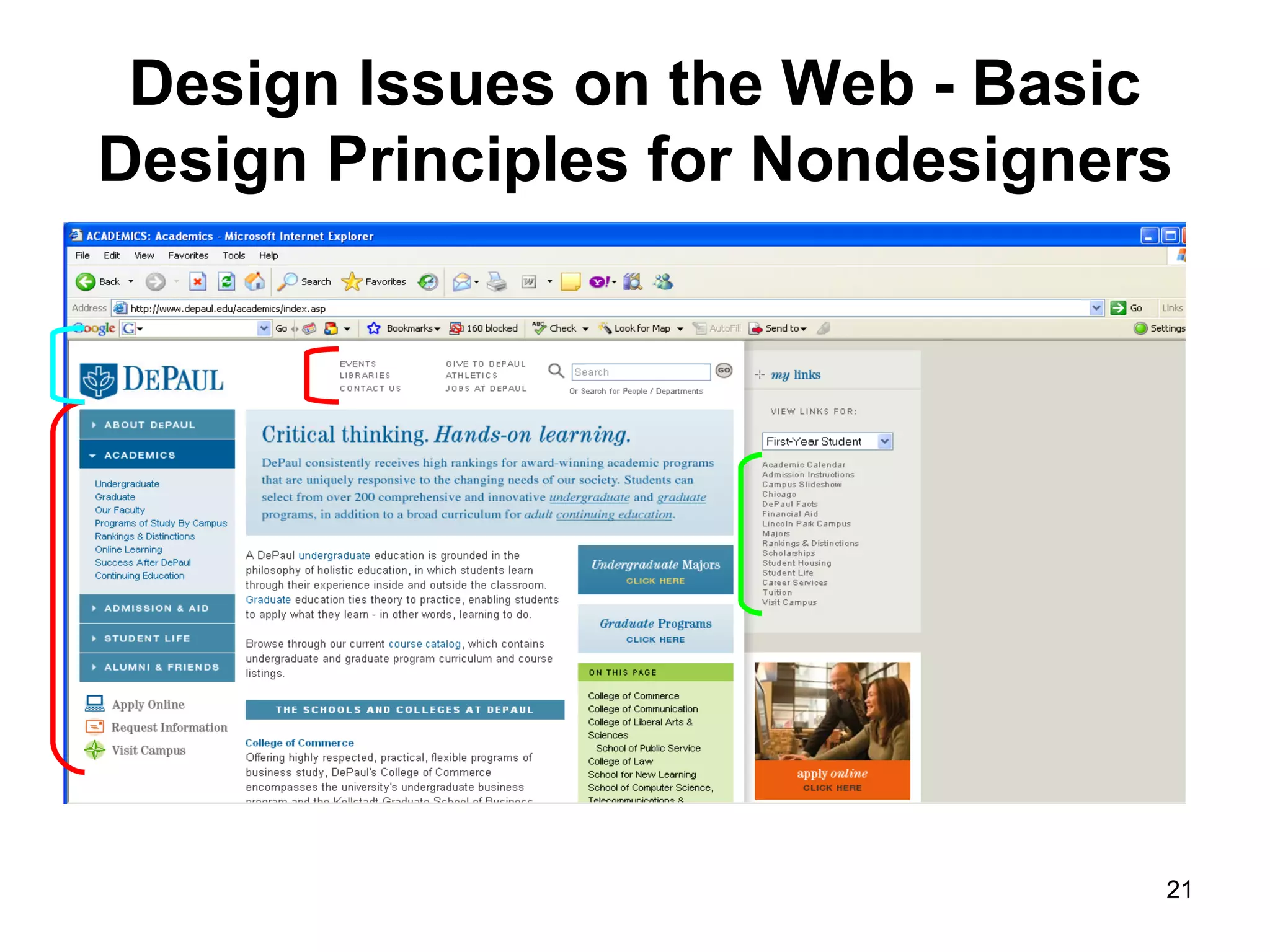 Design Issues on the Web - Basic Design Principles for Nondesigners 