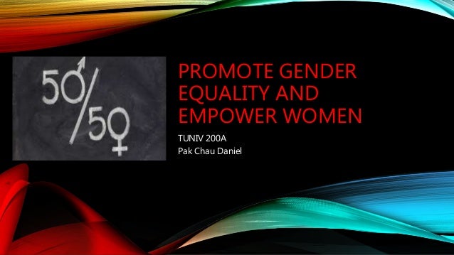 Promote gender equality and empower women