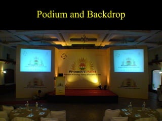 Podium and Backdrop 