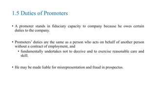 21032018-C4E-Promoters: Their Position, Powers, Duties And Liabilities